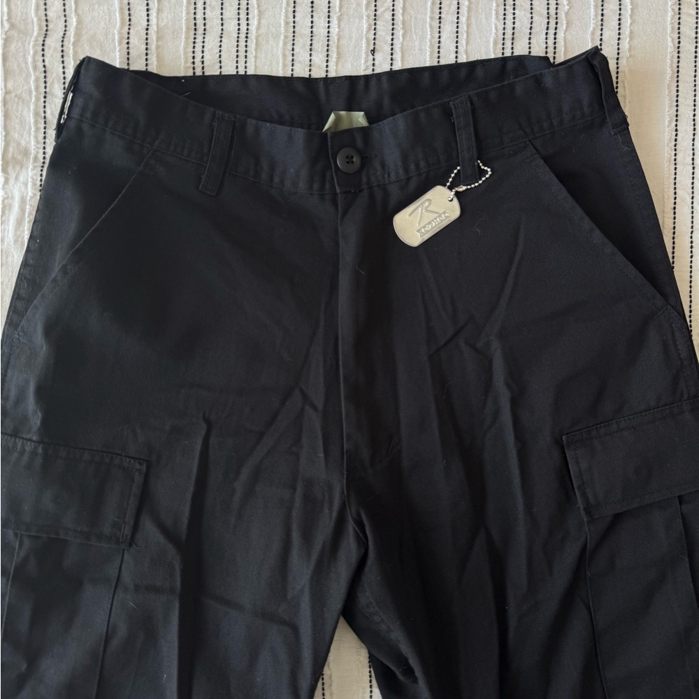 Local European Black Cargo Pants
